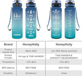 HoneyHolly Sports bottle, 500 ml children's water bottle 17oz Navy Blue