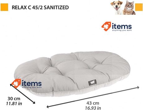 Ferplast Dog Bed Small Antibacterial+Antiviral Protection Washable 43x30cm Gray