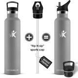 KollyKolla Thermal Bottle 1 Liter, Stainless Steel Candle, Without BPA, Grey