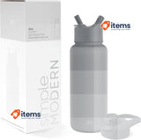 Simple Modern Water Bottle with Straw and Chug Lid 32oz Graphite
