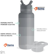 Simple Modern Water Bottle with Straw and Chug Lid 32oz Graphite