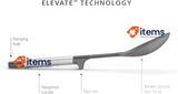 Joseph Joseph Elevate Silicone Solid Spoon, Stainless Steel, Silver/Gray Heat