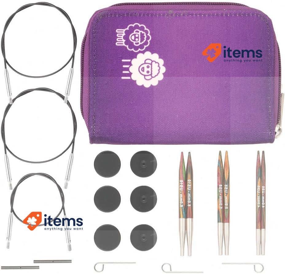 KnitPro Symfonie, Beginner, 4.00,5.00 and 6.00 mm more accessories, purple