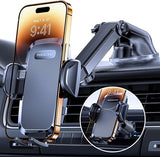 Miracase Car Phone Holder Ultra Stable Double Steel-Hook Black