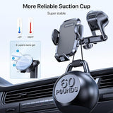 Miracase Car Phone Holder Ultra Stable Double Steel-Hook Black