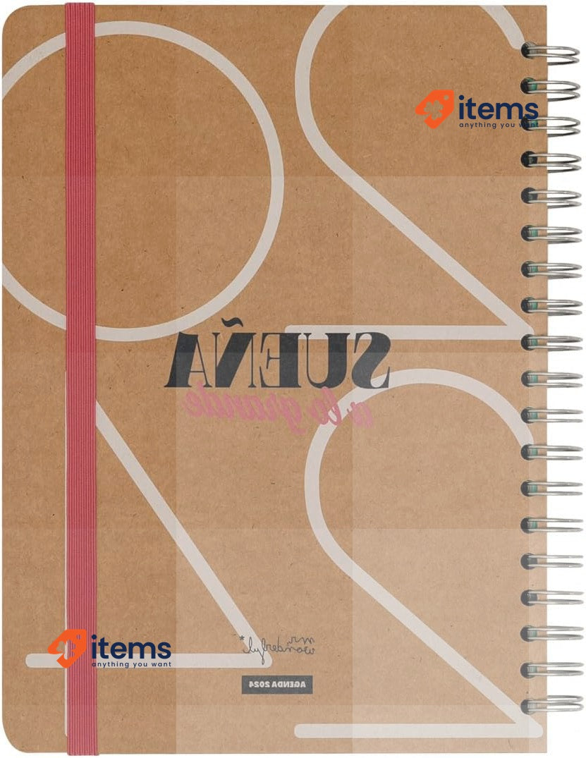 Mr.Wonderful Office 2024 Weekly Diary, Dream Big, 22.1 x 2.1 x 15.6