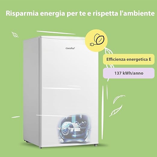 COMFEE' RCD115WH2 80 Liter Frigo Small with Freezer White