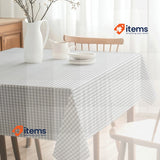 Martina Home Small Tablecloth 100 x 140 Grey and White Checkered Teflon Coating
