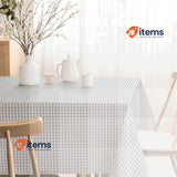 Martina Home Small Tablecloth 100 x 140 Grey and White Checkered Teflon Coating