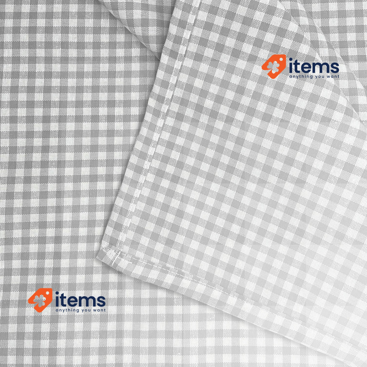 Martina Home Small Tablecloth 100 x 140 Grey and White Checkered Teflon Coating
