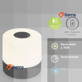 Briloner Mini LED Table Lamp Wireless, USB-C, Warm White Light, 7 x 7 cm, Black