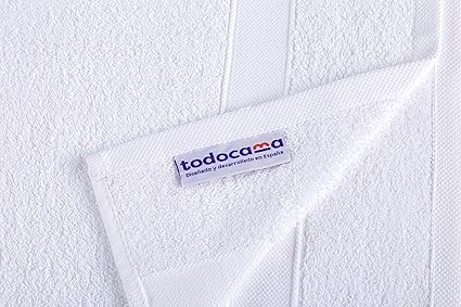 Todocama Set of 2 Shower Towels 70 x 140 cm, White.