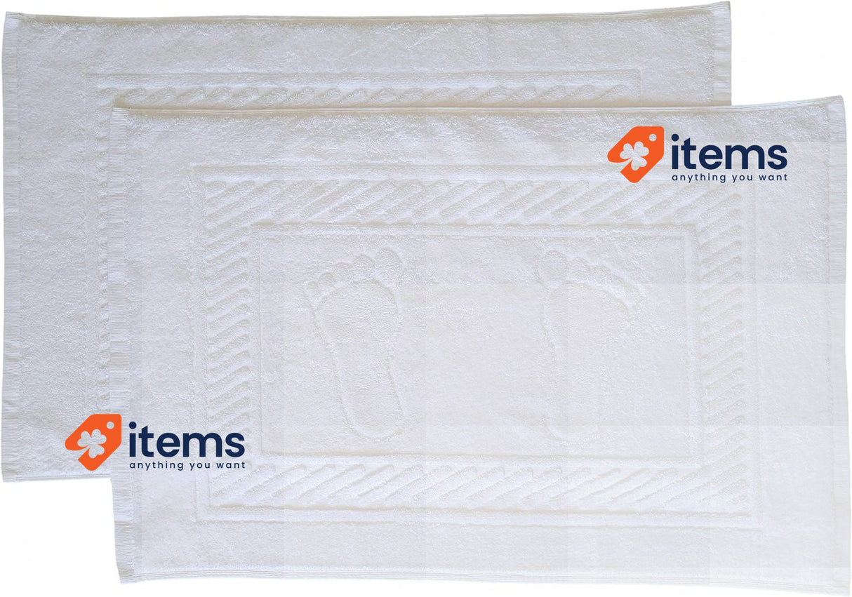 Galitex 2 Hotel Floor Towels 100% Cotton, 45 x 70 cm White Galitex