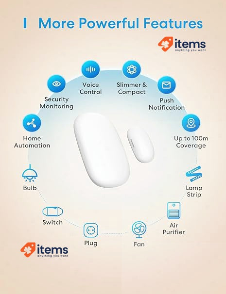 Meross MS200H Smart Wireless Window and Door Sensor (HomeKit) (Starter Kit) WLAN