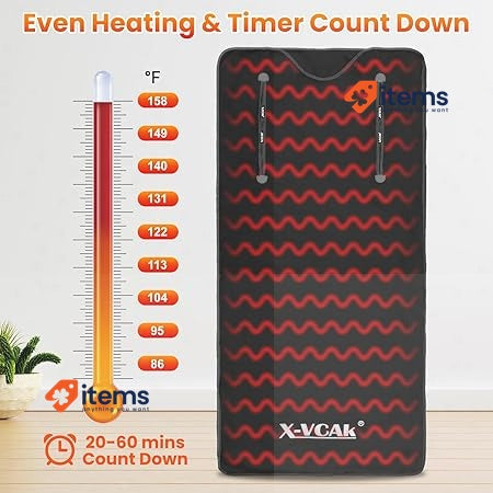 X-Vcak Sauna Blanket Portable Sauna for Home, 86-158℉, 20-60 Minutes Timer