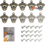 Houkary 10 Piece Bottle Opener For Wall Cast Iron Wall Mounting With Screws