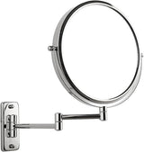 FFowcye 8" Wall Mounted Magnifying Shaving Mirror - 1X/10X Double-Sided