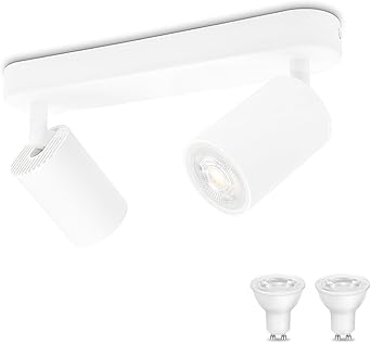 KYOTECH White Roof Lamp with 2 Lights 5W LED Roof Lamp White