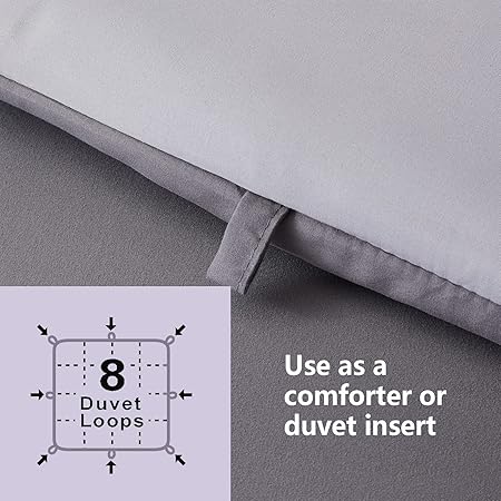 beeweed Duvet 240 x 220 cm, All-Year Duvet Light Grey