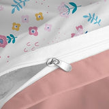 MUSOLEI Butterflies and Flowers Pink Duvet Cover 135x200cm