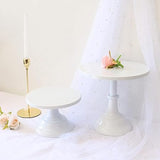 Hniuyun 3 Pieces Metal 8/10/12 Inch Cake Stands White