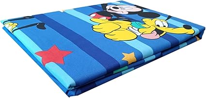 hermet Micky Mouse Single Cotton Set 155x200 Blue Cotton Disney