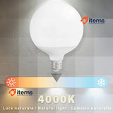 Velamp LED Bulb, Globe G125, 24W/2500lm, E27 Base, 4000K White 150W Equivalent