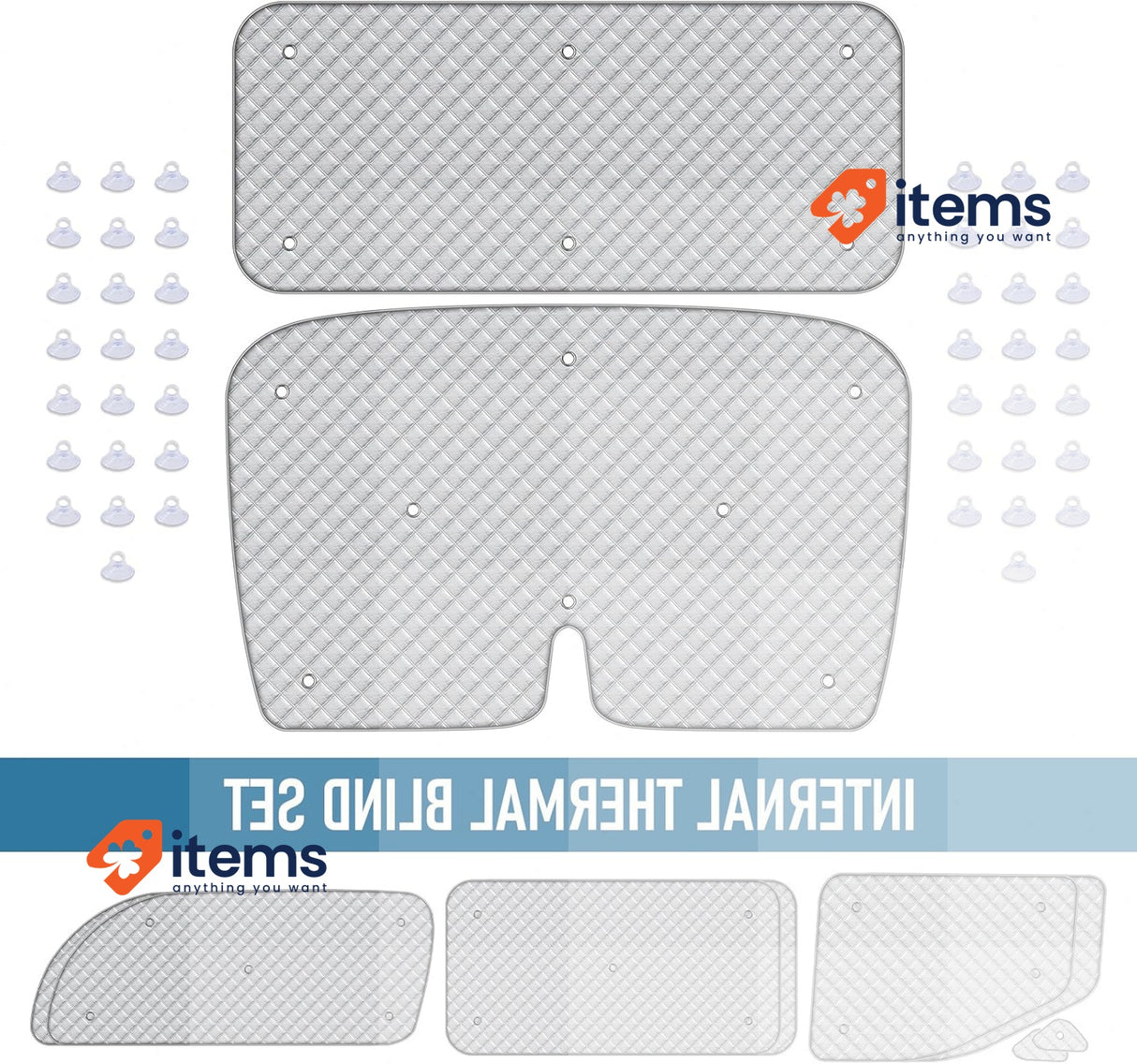 MaxEarn 10Pc Internal Thermal Blind Set for VITO II W639/Viano LWB L2 2003-2014
