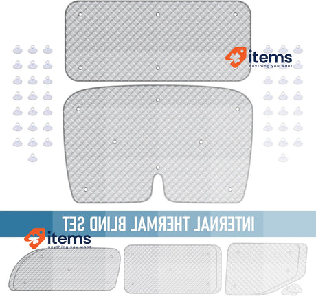 MaxEarn 10Pc Internal Thermal Blind Set for VITO II W639/Viano LWB L2 2003-2014