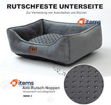 Snocyo Dog Bed Small Dogs 55 x 45 x 16 cm Washable Dog Cushion Dark Grey
