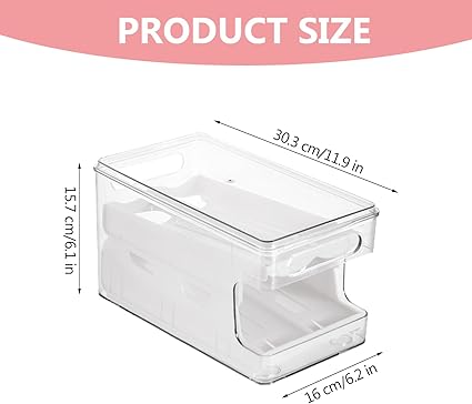 Qinglee Egg Storage Fridge Automatic Rolling Transparent