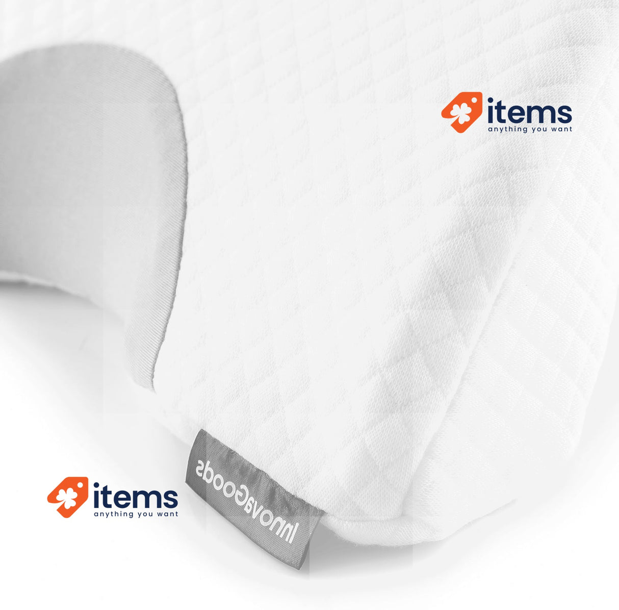 InnovaGoods Viscoelastic Cervical Pillow for Couples Cozzy, Standard White