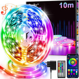 Realky RGB LED Strip Lights for Room, 10 Meters, Remote and App Control Multi