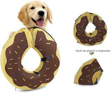 Ducomi Inflatable Dog and Cat Neck Brace Brown Donuts, Large