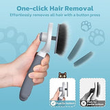 Zivacate Shedding Tool for Short & Long Haired Dogs Cats Rabbits Brush - Grey