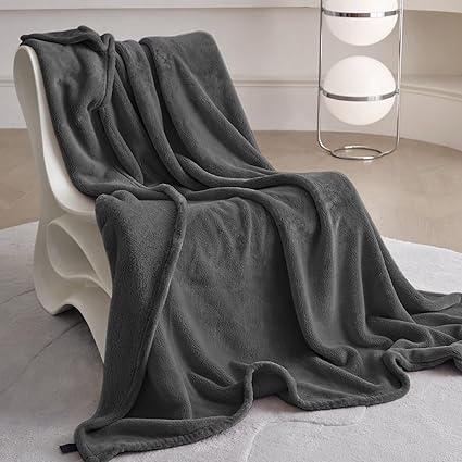 Komfortec Fleece Blanket, Throw for Sofa, Couch 150x200 cm Dark Grey