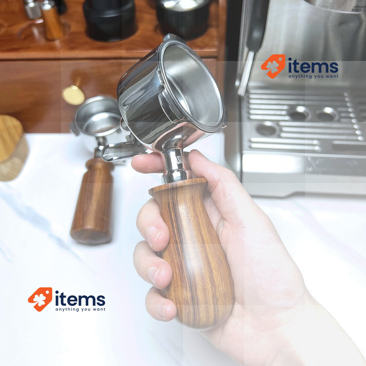 NEOUZA 51mm Espresso Portafilter Compatible with DeLonghi Dedica