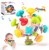 Oderra Baby Toys 0-6 Months, Montessori Sensory Teething Toys, Baby Rattles