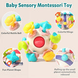 Oderra Baby Toys 0-6 Months, Montessori Sensory Teething Toys, Baby Rattles