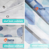 HANFU Shower Curtain Polyester 180x180cm Washable Shower Curtains with Eyelets