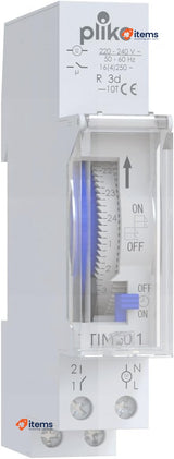 Plikc TIM501 - Electromechanical Time Switch With Riders, 72-Hour Power Reserve