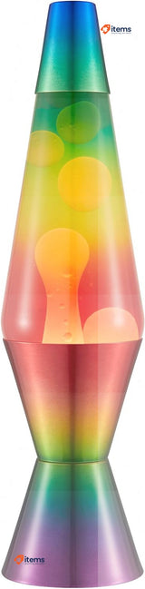 LAVA® - Rainbow Lamp 2513, Hand Painted Tri-Colour Shape 14.5 Inch Motion Lamp