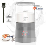 OMISOON 4-in-1 Milk Frother Electric, Automatic Milk Frother 400ML Black