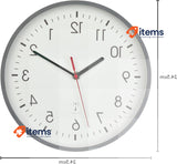 TFA Dostmann Analog Radio Wall Clock, 60.3550.10, Highest Accuracy Grey