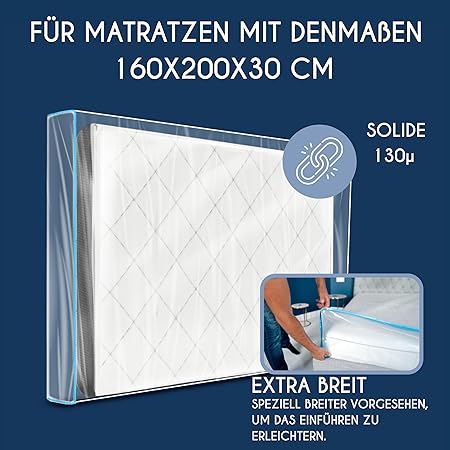 Dreamzie Plastic Mattress Cover Set of 2 160 x 200cm White