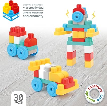 ColorBaby Color Block - Baby construction blocks, Fire Truck Trolley 47162