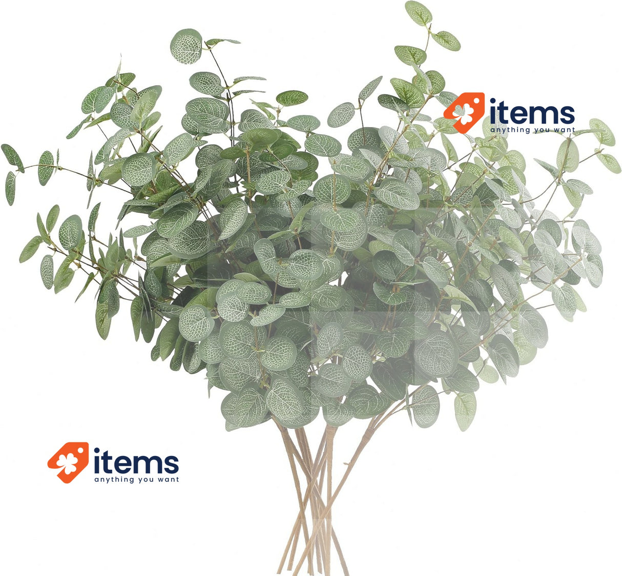 HNVNER 6 Bunches Eucalyptus Artificial Flowers Eucalyptus Stems Leaves Branches