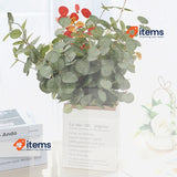 HNVNER 6 Bunches Eucalyptus Artificial Flowers Eucalyptus Stems Leaves Branches