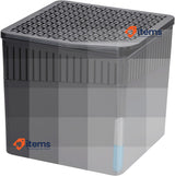 WENKO Cube Dehumidifier with 500 g Block (Calcium Chloride), Refillable, Black