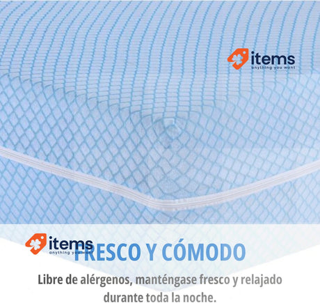 Degrees Home Teide 160 cm Anti Dust Mite Mattress Cover with Zip for 160cm Bed